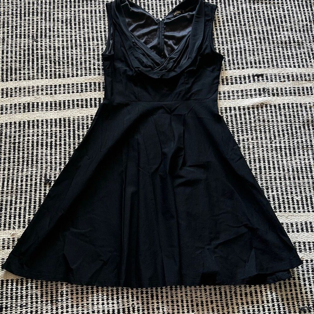 Miusol Size XL black stretchy fit & Flare dress